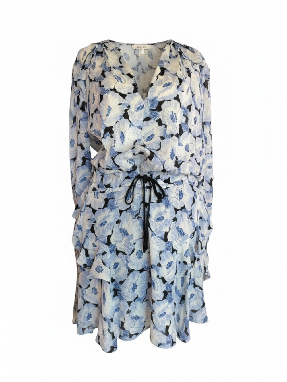 REISS Maddy Floral Print Flippy Dress